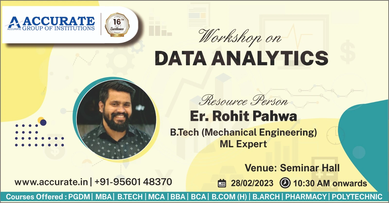 Workshop On Data Analytics for B.Tech and MCA Students